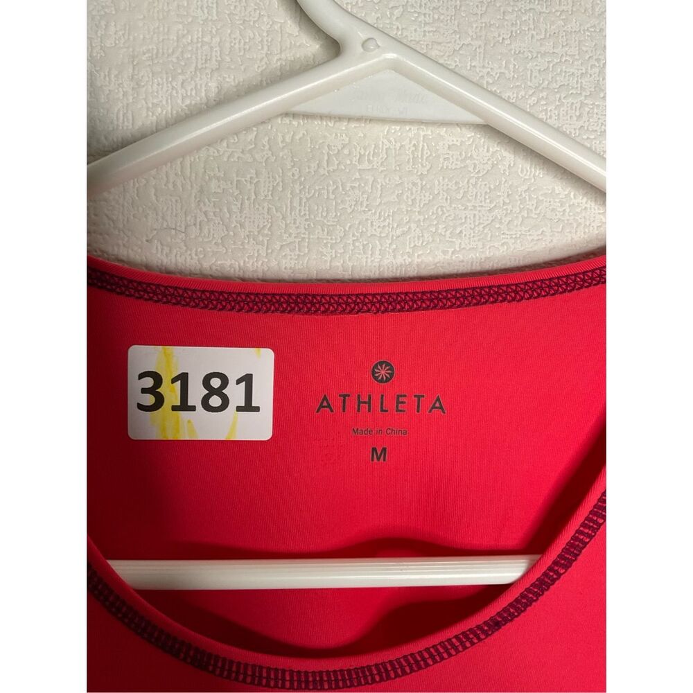 Athleta Shirt Womens Size M/L Coral Rash Guard Kangaroo Pocket UPF Swim Surf Top - Picture 2 of 11